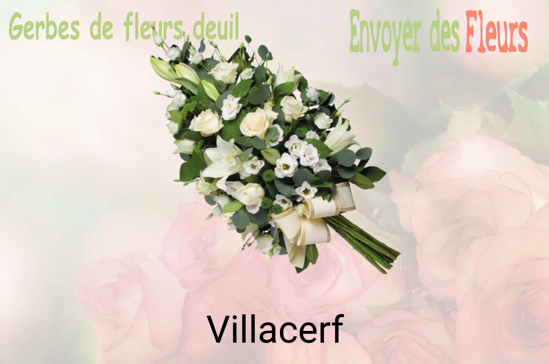 Gerbe de fleurs de deuil livrée à Villacerf